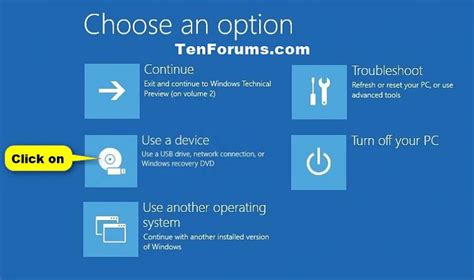 Boot from USB Drive on Windows 10 PC .